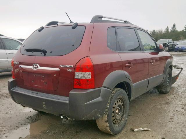 KM8JM12DX7U592956 - 2007 HYUNDAI TUCSON GL RED photo 4