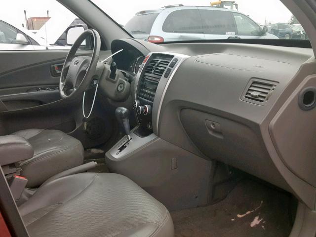 KM8JM12DX7U592956 - 2007 HYUNDAI TUCSON GL RED photo 5