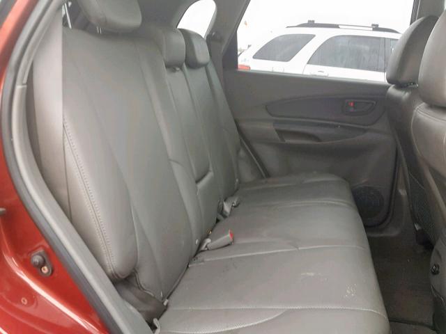 KM8JM12DX7U592956 - 2007 HYUNDAI TUCSON GL RED photo 6