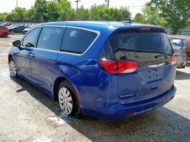 2C4RC1AG8JR274909 - 2018 CHRYSLER PACIFICA L BLUE photo 3