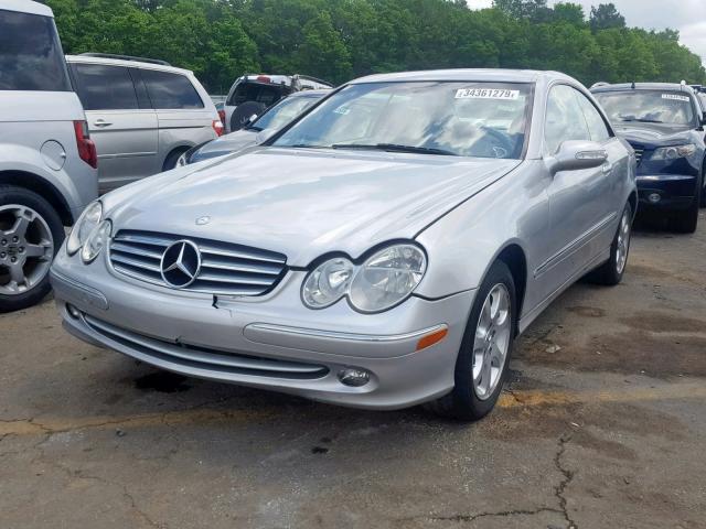 WDBTJ65J94F109976 - 2004 MERCEDES-BENZ CLK 320C SILVER photo 2