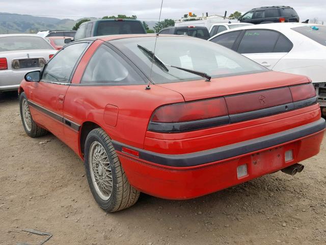 4P3CS44U2LE023538 - 1990 PLYMOUTH LASER RS RED photo 3