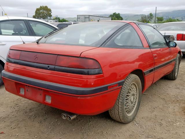 4P3CS44U2LE023538 - 1990 PLYMOUTH LASER RS RED photo 4
