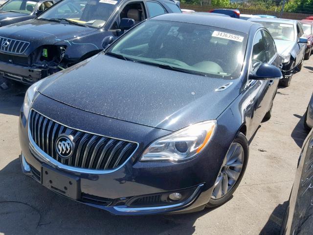 2G4GK5EX5E9275299 - 2014 BUICK REGAL BLUE photo 2