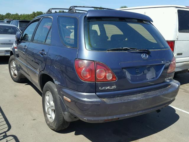 JT6HF10U2X0077173 - 1999 LEXUS RX 300 BLUE photo 3