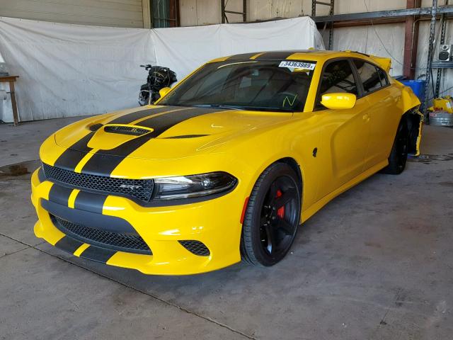 2C3CDXL93HH503330 - 2017 DODGE CHARGER SR YELLOW photo 2
