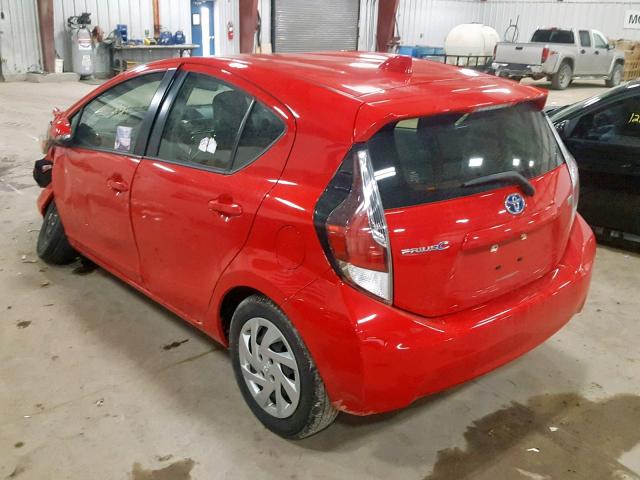 JTDKDTB36F1101018 - 2015 TOYOTA PRIUS C RED photo 3