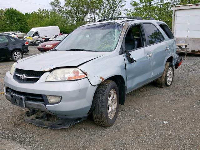 2HNYD18602H538051 - 2002 ACURA MDX TOURIN BLUE photo 2