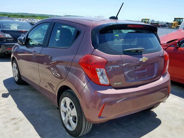 KL8CB6SA1KC733801 - 2019 CHEVROLET SPARK LS MAROON photo 3