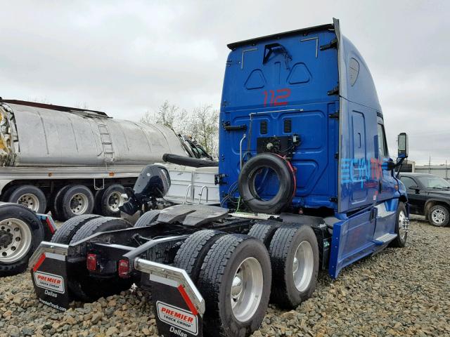 3AKJGLD6XFSFX5164 - 2015 FREIGHTLINER CASCADIA 1 BLUE photo 4