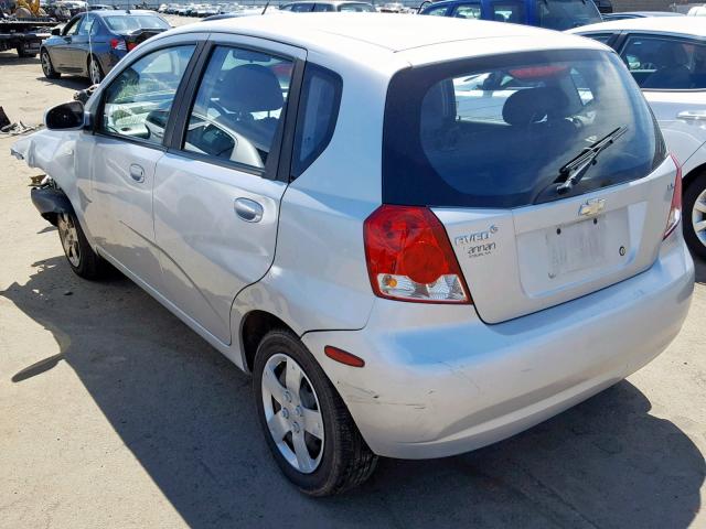 KL1TD66688B267040 - 2008 CHEVROLET AVEO BASE Gümüş foto 3