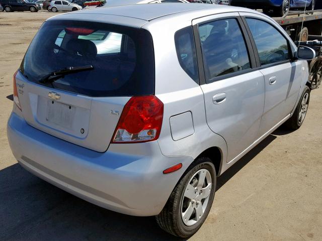 KL1TD66688B267040 - 2008 CHEVROLET AVEO BASE Gümüş foto 4