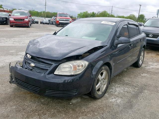 1G1AT58H997108536 - 2009 CHEVROLET COBALT LT BLACK photo 2