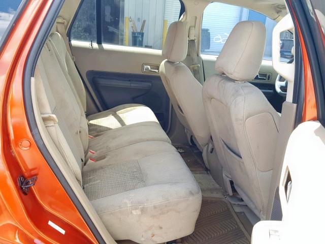 2FMDK36C97BB49297 - 2007 FORD EDGE SE ORANGE photo 6