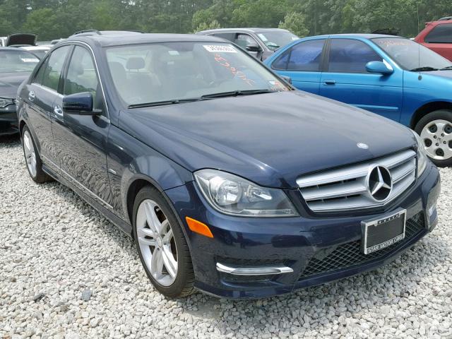 WDDGF4HB5CR229614 - 2012 MERCEDES-BENZ C 250 BLUE photo 1