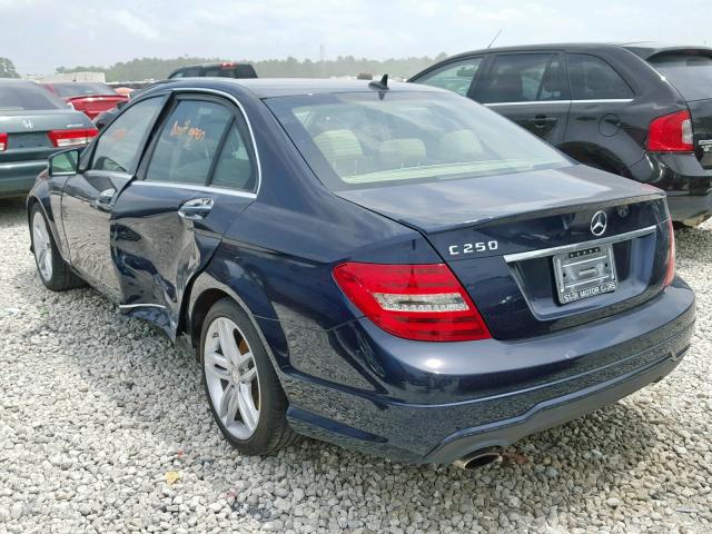 WDDGF4HB5CR229614 - 2012 MERCEDES-BENZ C 250 BLUE photo 3