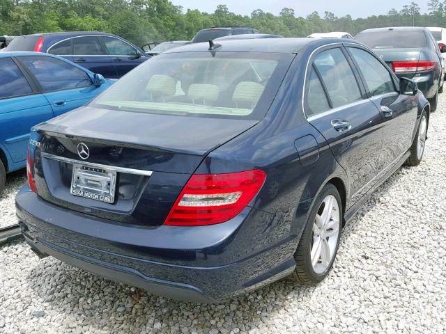 WDDGF4HB5CR229614 - 2012 MERCEDES-BENZ C 250 BLUE photo 4