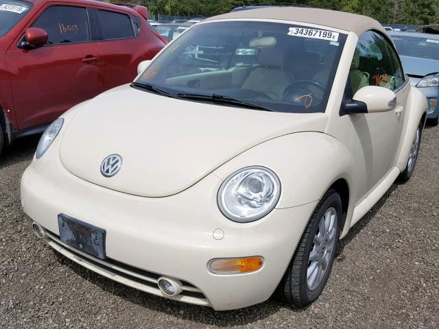 3VWCM31Y85M368936 - 2005 VOLKSWAGEN NEW BEETLE კრემისფერი ფოტო 2