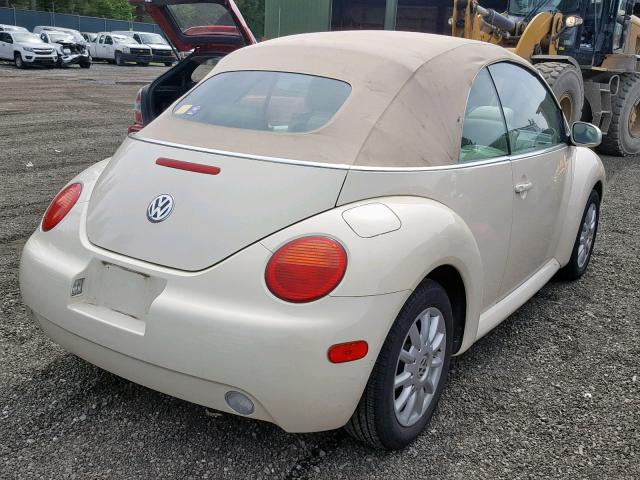 3VWCM31Y85M368936 - 2005 VOLKSWAGEN NEW BEETLE კრემისფერი ფოტო 4