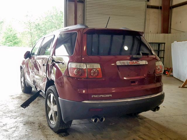 1GKLRMED1AJ158496 - 2010 GMC ACADIA SLT RED photo 3