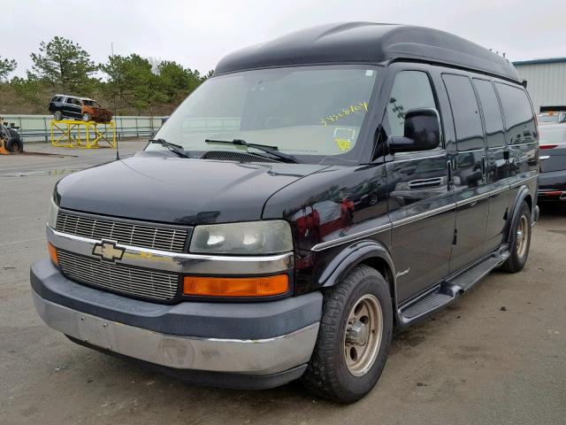 1GBFG15T371131625 - 2007 CHEVROLET EXPRESS G1 BLACK photo 2