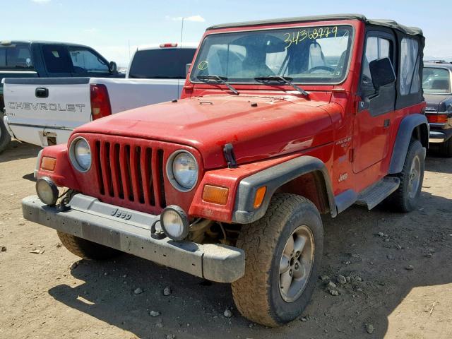 1J4FY19S6VP494886 - 1997 JEEP WRANGLER / RED photo 2