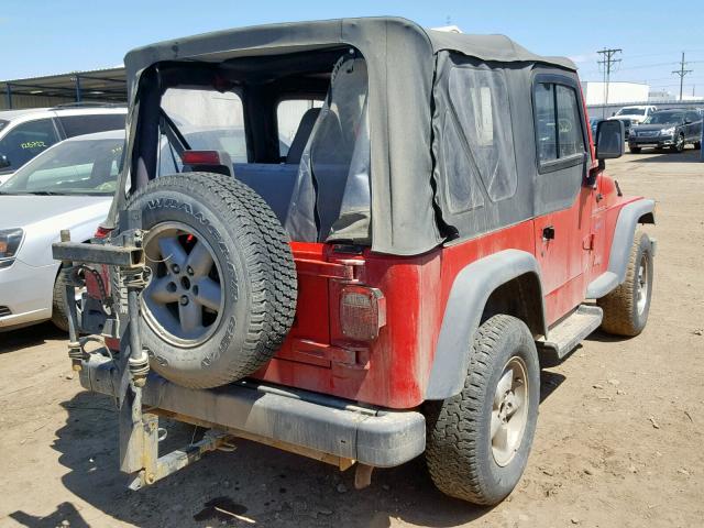 1J4FY19S6VP494886 - 1997 JEEP WRANGLER / RED photo 4