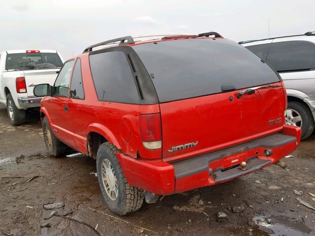 1GKCT18W8YK223068 - 2000 GMC JIMMY RED photo 3