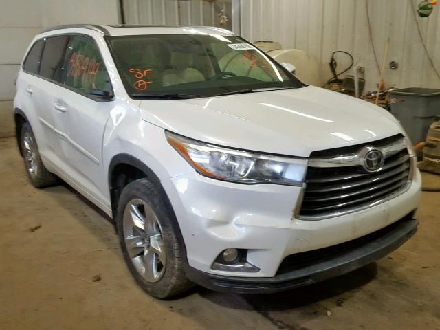 5TDDKRFH6GS335784 - 2016 TOYOTA HIGHLANDER WHITE photo 1