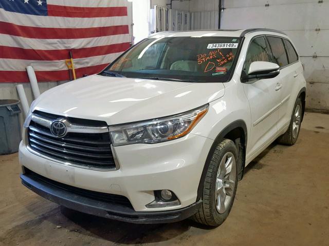 5TDDKRFH6GS335784 - 2016 TOYOTA HIGHLANDER WHITE photo 2