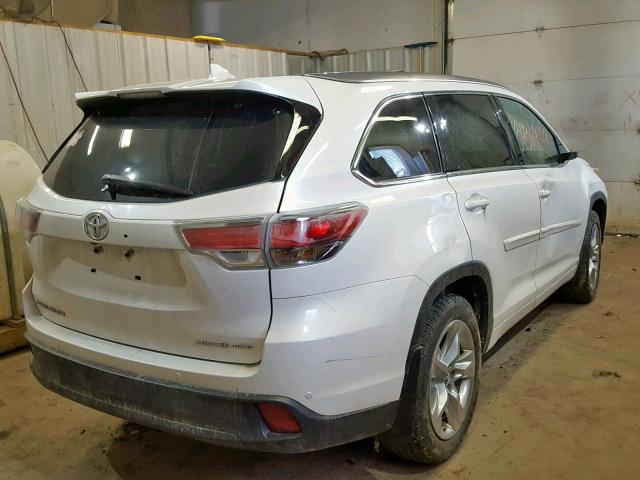 5TDDKRFH6GS335784 - 2016 TOYOTA HIGHLANDER WHITE photo 4