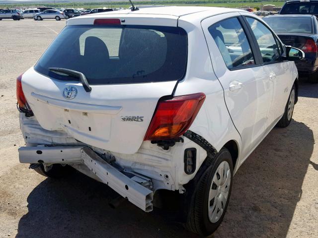 VNKKTUD37HA074749 - 2017 TOYOTA YARIS L WHITE photo 4