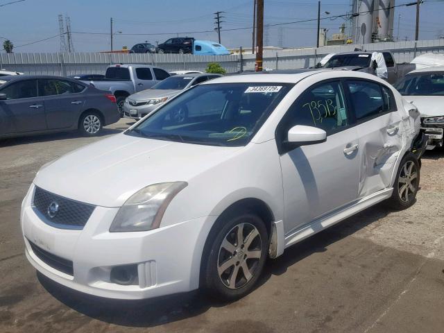 3N1AB6AP4CL608157 - 2012 NISSAN SENTRA 2.0 WHITE photo 2