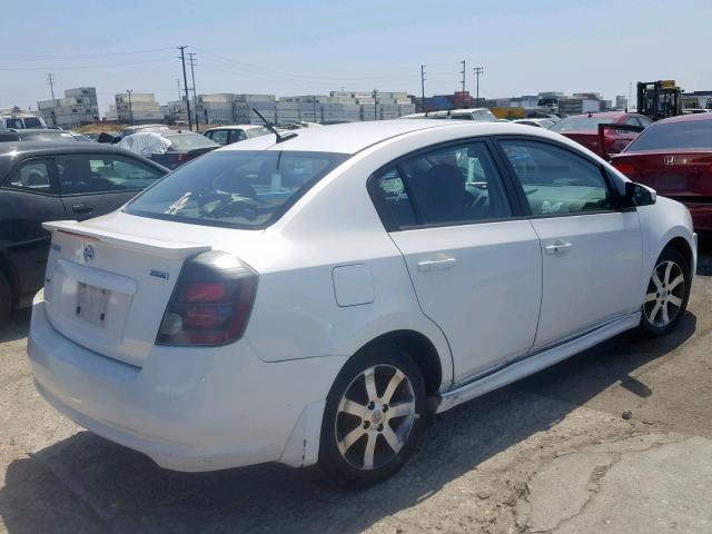 3N1AB6AP4CL608157 - 2012 NISSAN SENTRA 2.0 WHITE photo 4