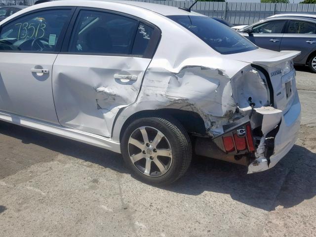 3N1AB6AP4CL608157 - 2012 NISSAN SENTRA 2.0 WHITE photo 9