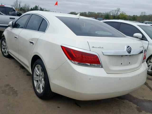 1G4GC5EG8AF130997 - 2010 BUICK LACROSSE C WHITE photo 3