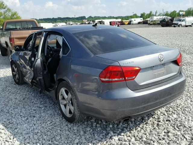 1VWBP7A34DC079390 - 2013 VOLKSWAGEN PASSAT SE GRAY photo 3