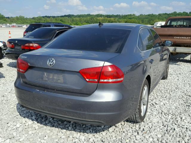 1VWBP7A34DC079390 - 2013 VOLKSWAGEN PASSAT SE GRAY photo 4