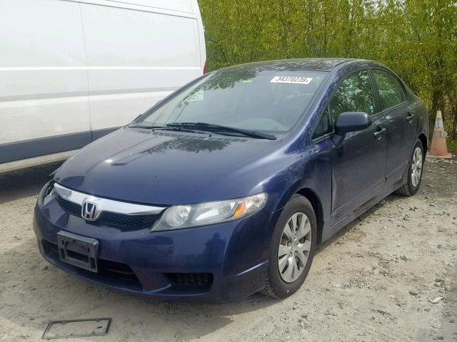 19XFA1F34AE020825 - 2010 HONDA CIVIC VP BLUE photo 2