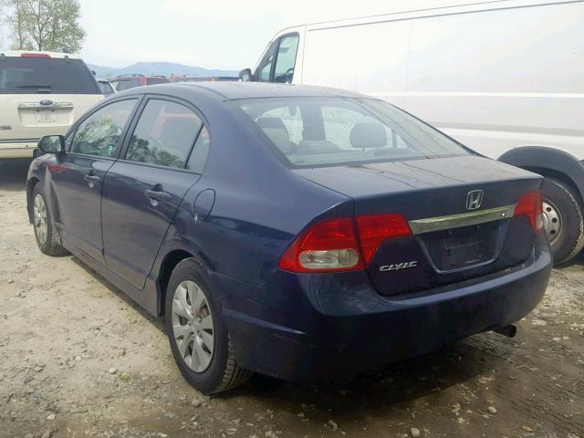 19XFA1F34AE020825 - 2010 HONDA CIVIC VP BLUE photo 3