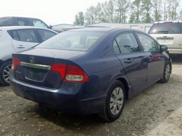 19XFA1F34AE020825 - 2010 HONDA CIVIC VP BLUE photo 4