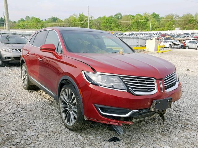 2LMPJ8LP8HBL12466 - 2017 LINCOLN MKX RESERV MAROON photo 1