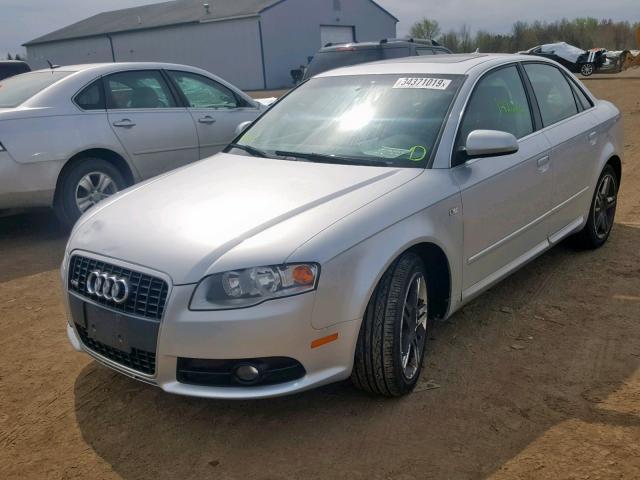 WAUAF78EX8A017547 - 2008 AUDI A4 2.0T SILVER photo 2