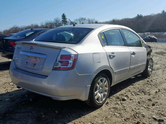 3N1AB6AP9CL751959 - 2012 NISSAN SENTRA 2.0 SILVER photo 4