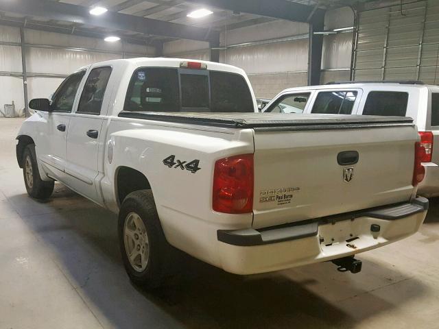 1D7HW48K06S544712 - 2006 DODGE DAKOTA QUA WHITE photo 3