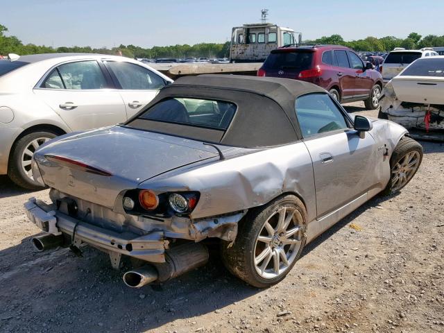 JHMAP21405S003794 - 2005 HONDA S2000 SILVER photo 4