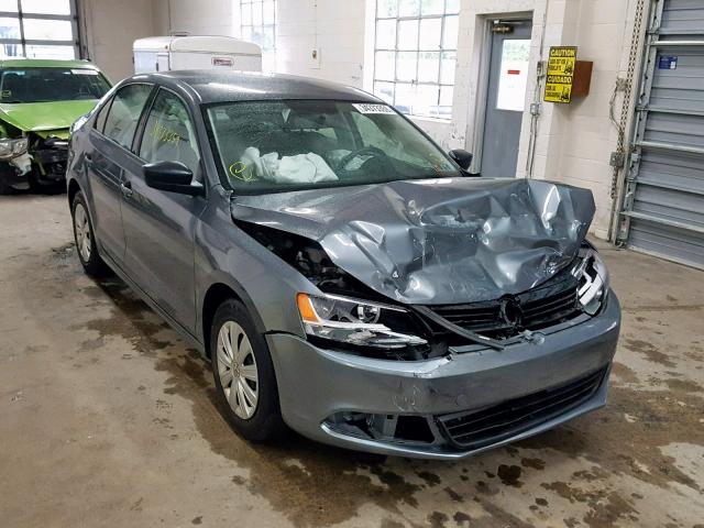 3VW2K7AJ4EM445166 - 2014 VOLKSWAGEN JETTA BASE CHARCOAL photo 1