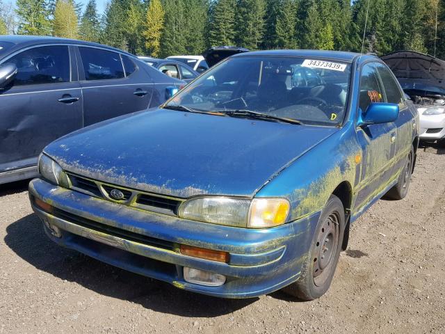 JF1GC4553TH512347 - 1996 SUBARU IMPREZA LX BLUE photo 2