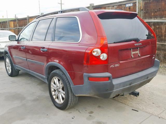 YV1CZ911451152289 - 2005 VOLVO XC90 T6 RED photo 3