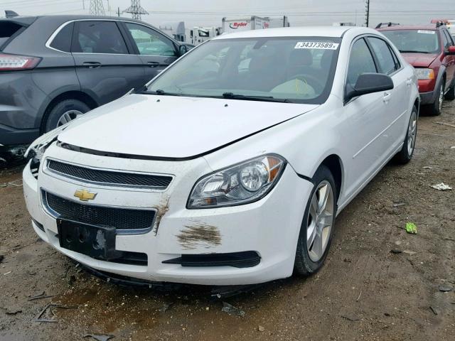 1G1ZB5E01CF193521 - 2012 CHEVROLET MALIBU LS WHITE photo 2